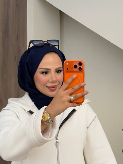 طقم سيينا — جاكيت طويل — أبيض