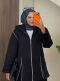 طقم سيينا — جاكيت طويل — كحلي